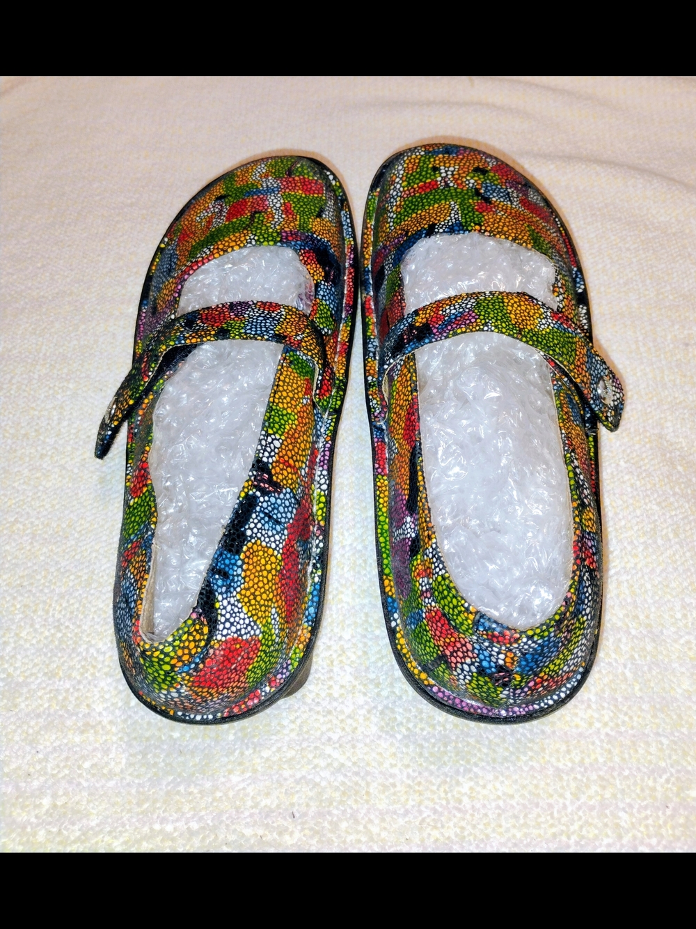 Algeria Women's Size 38 Multicolor Mosaic Print Mary Jane Comfort Shoe - Picture 10 of 13